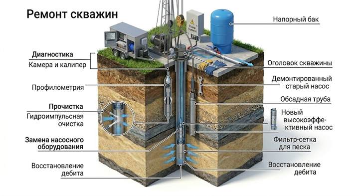 Ремонт скважин в Ангарске